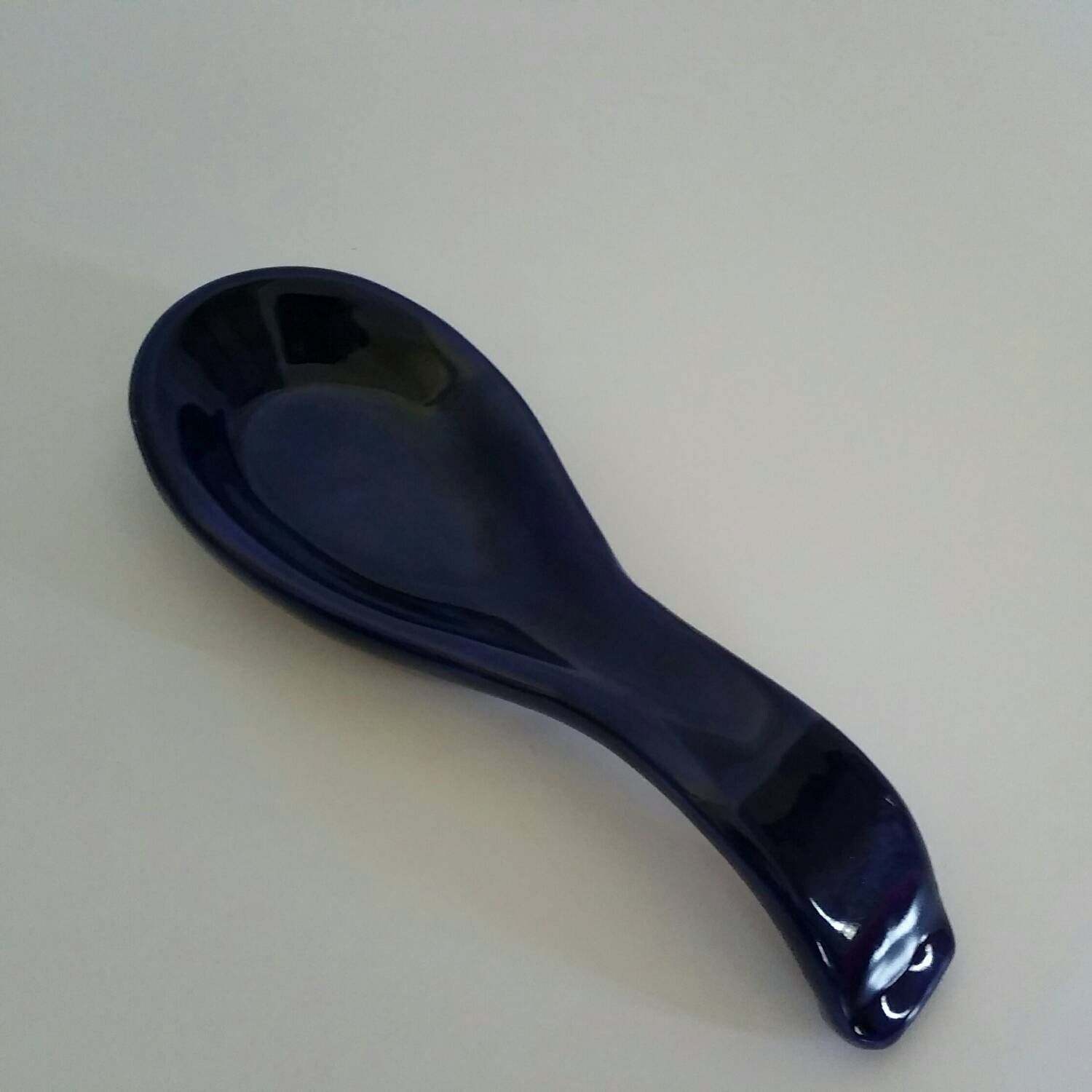 Cobalt Blue Spoon Rest Deep Ocean Blue Spoon Rest by ALittleFun4U
