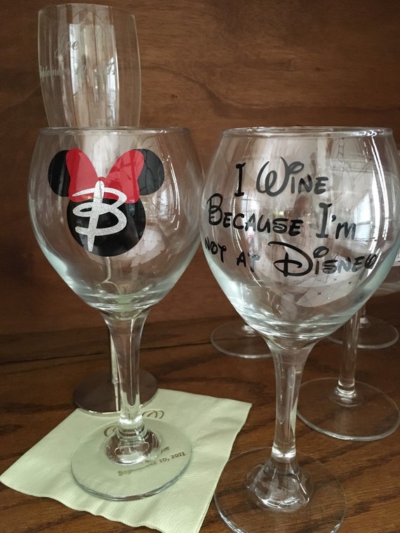 Disney wine glasses