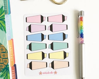 Highlighter Planner Stickers