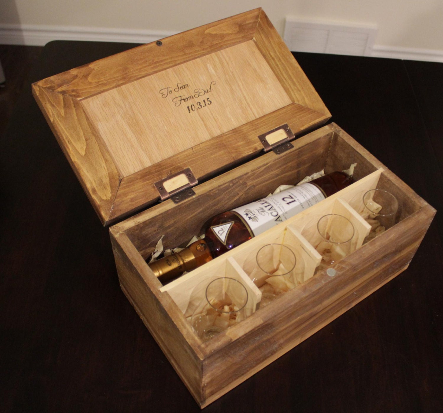 Personalized Scotch Whiskey Gift Box for Wedding Gift