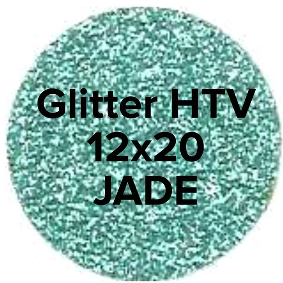 JADE Glitter Heat Transfer Vinyl 12x20 by SweetSouthernSignage
