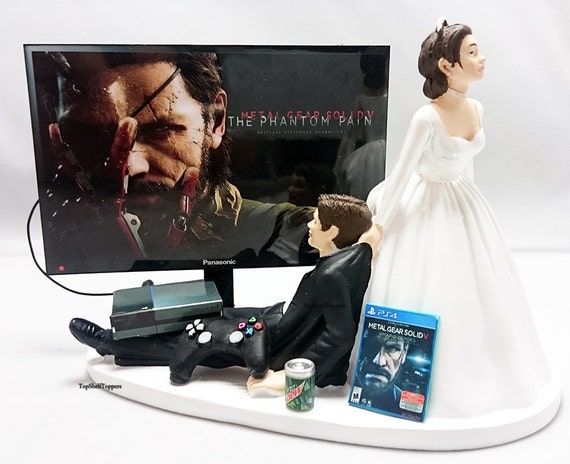 Funny Wedding Cake Topper Gamer Xbox One/PS4/PC