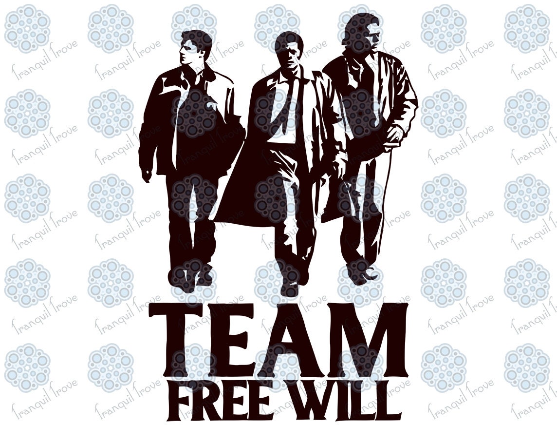 Download SVG & DXF design - Team Free Will Supernatural fan art t ...