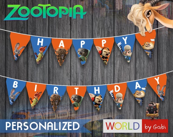 Zootopia Banner Zootropolis  Banner Zootopia Birthday 