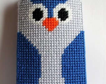 Plastic Canvas pattern: owl eyeglasses case, pattern PDF, 7 mesh canvas,needlepoint pattern,glasses case,accessories bag