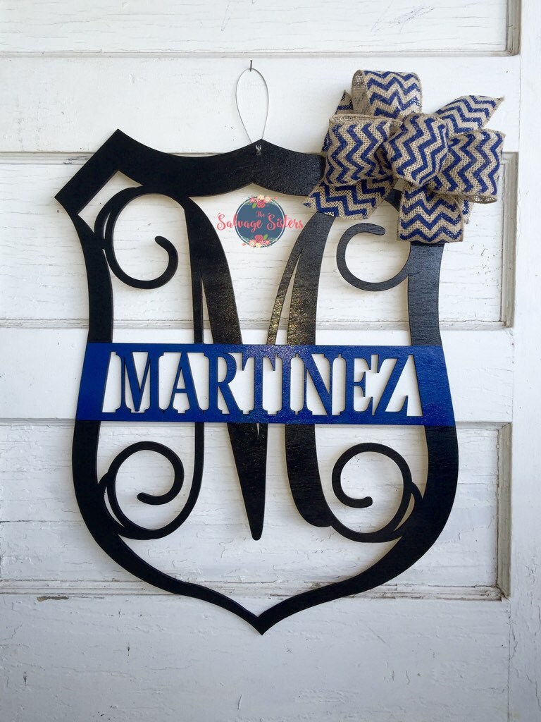 Police Badge Door Hanger Law Enforcement Door Hanger We