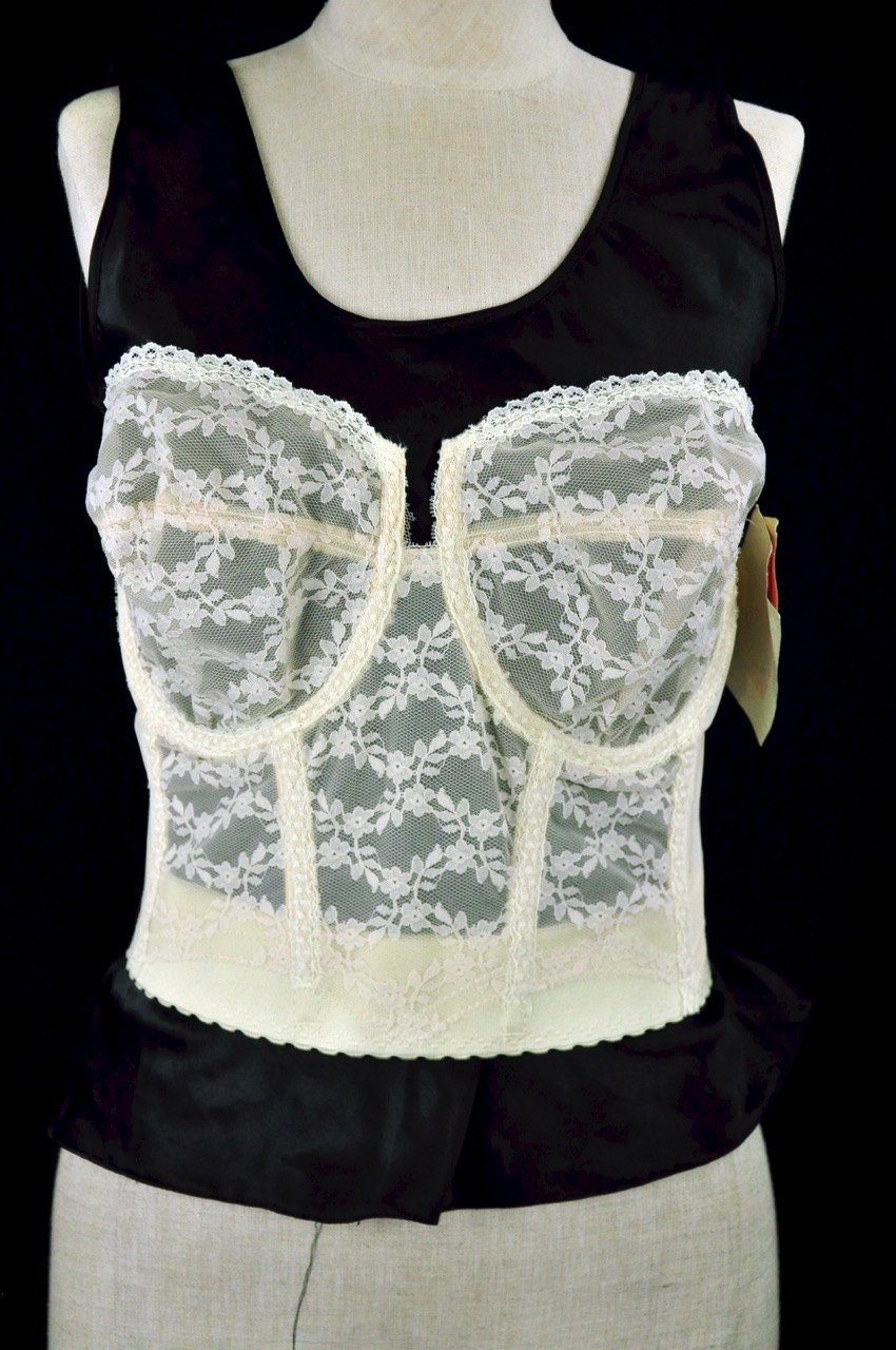 Vintage Backless Corset Bra 38D / Unworn Deadstock/ 1970s