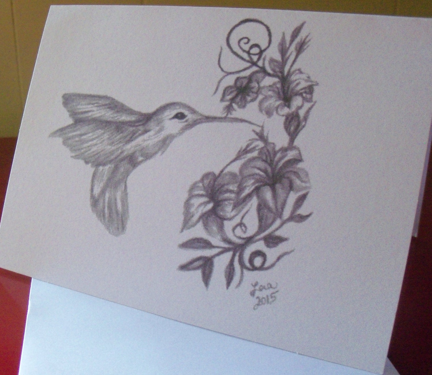 Greeting Card / Hummingbird Note Card / Hummingbird Greeting