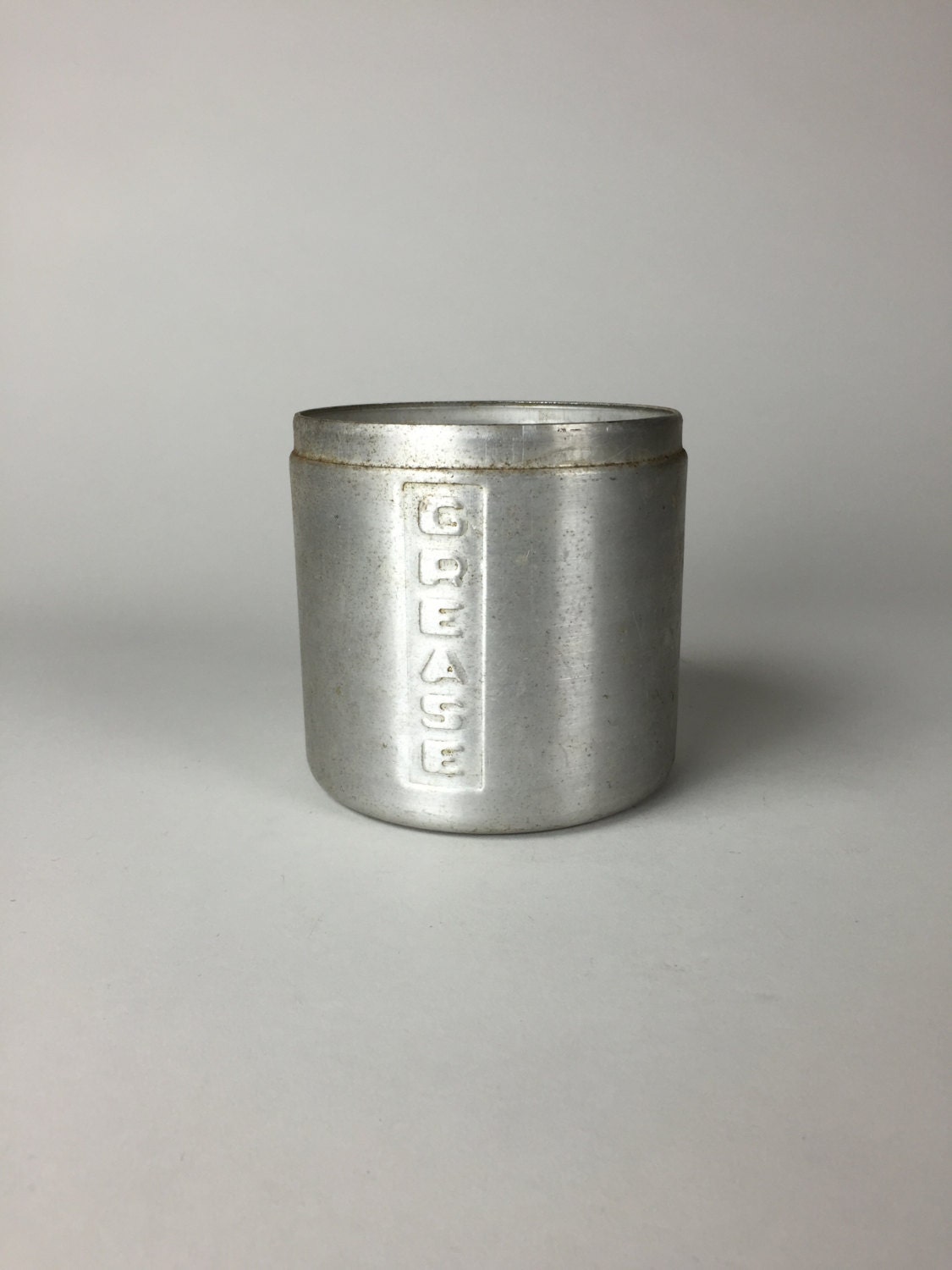 Mid Century Aluminum Bacon Grease/Oil Canister from the