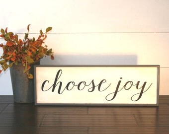 Choose Joy sign, wooden joy sign, farmhouse style wood sign, JOY sign, vintage style joy sign, joy wall art, encouragement gift, joy decor