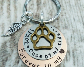 Pet Memorial Key Chain, Personalized, Pet Remembrance Key Chain, Memorial Gift, In Memory of Dog, Cat Memorial Key Chain, Sympathy Gift