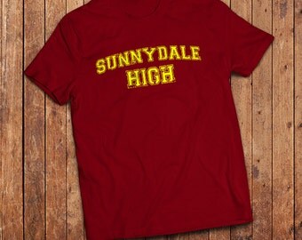 Sunnydale High T-Shirt. inspired by Buffy the Vampire Slayer, High School sports shirt.