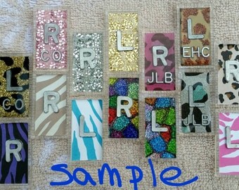 X-ray Markers Animal Print Variety of Colors with initials lead letters