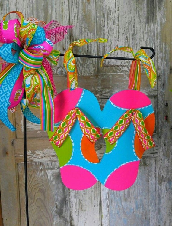Items similar to Flip Flop flag, mini flag, summer decor ... Items similar to Flip Flop flag, mini flag, summer decor
