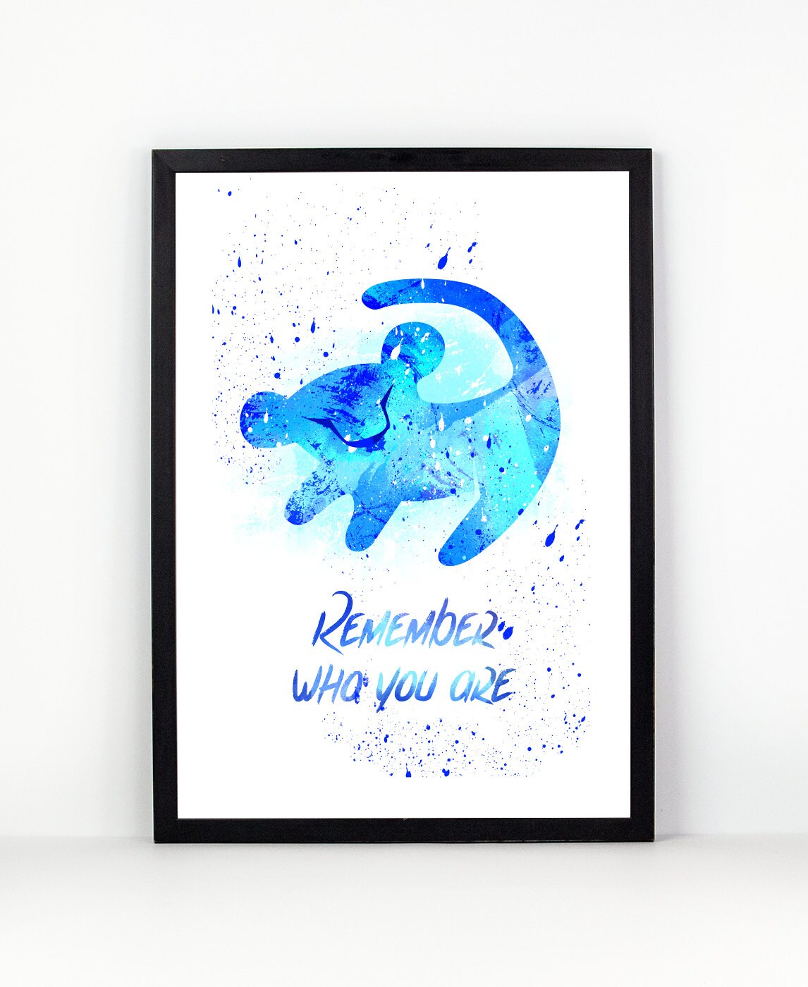 Lion King Remember who you are Disney fan Art Watercolor