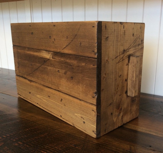 Crate Wood Crate Storage Bin by PandKDesignCo on Etsy