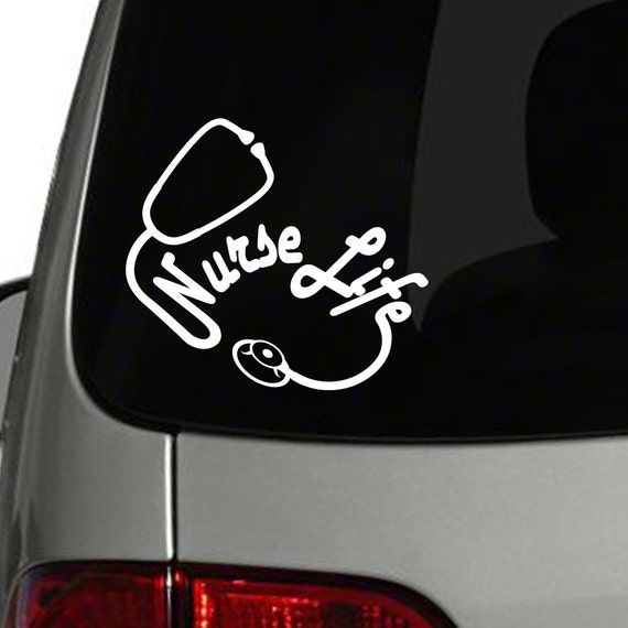 vehicle tumblers Tumbler Decal Nurse Window Decal Car Vehicle Life Yeti