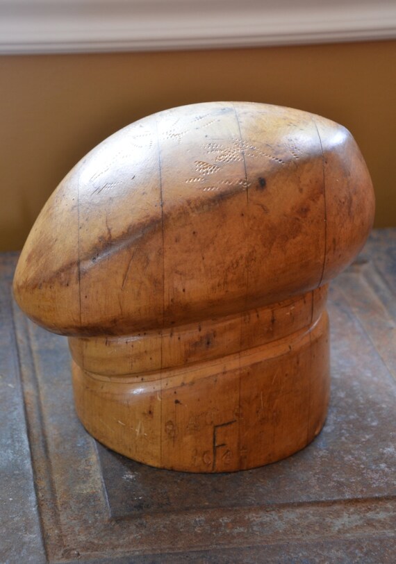 Wooden hat mold beret mold wooden hat block millinery hat