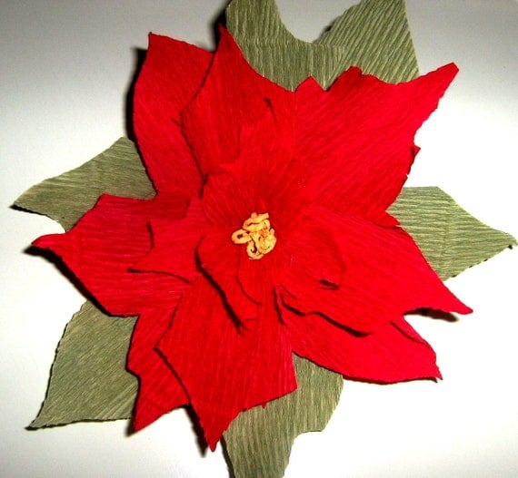 crepe paper great poinsettia red white by babyshowerflowers crepe paper great poinsettia red white by babyshowerflowers