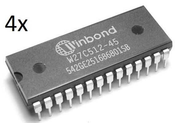 4 x W27C512-45 28 pin EEPROM