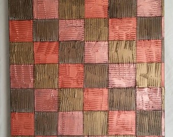Squared - 16" x 20" Mixed Media Acrylic Painting