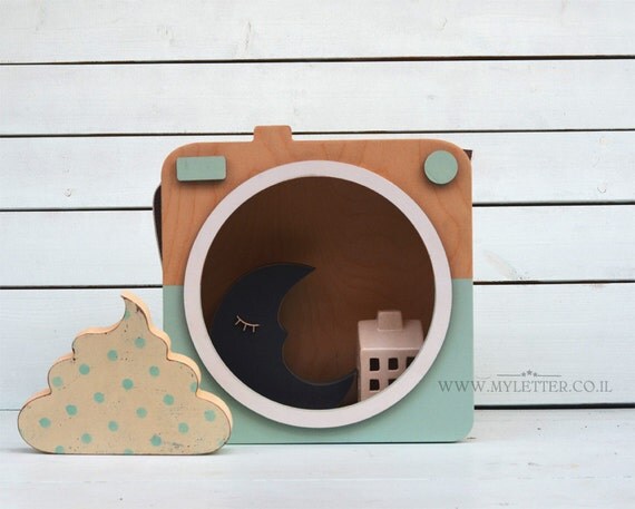 Kindergarten kamera kamera regal hölzerne kamera von myletterdeco