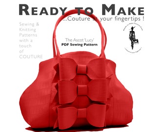 PDF Sewing Pattern - Womens High Fashion Handbag Purse Vintage Style Dress Sewing Pattern