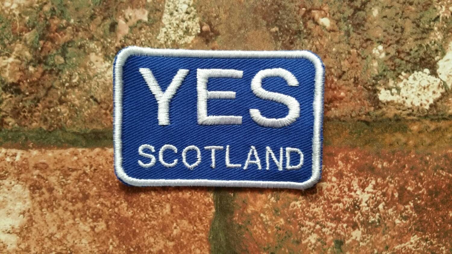 YES Scotland independence activist embroidered patch Scottish