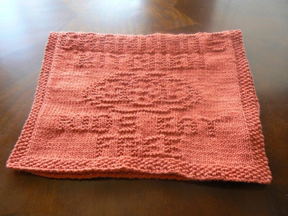 Gorgeous Grandma's Goodies Hand Knit Cotton Dish Towel Oven Hanger