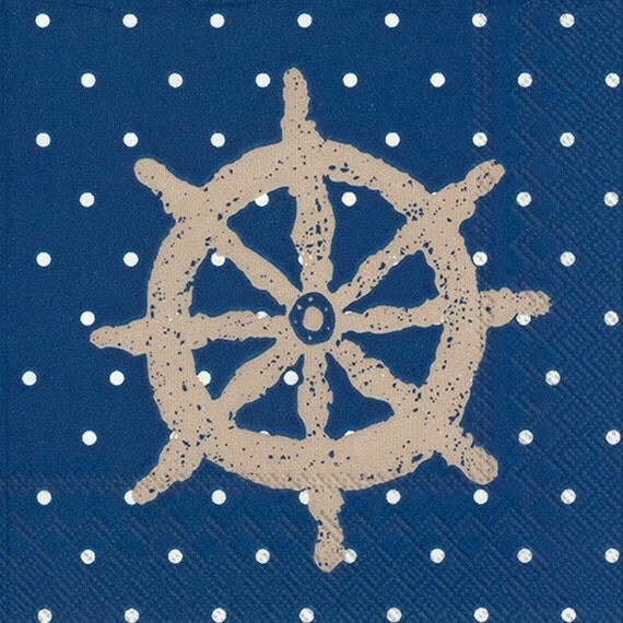 Nautical PAPER COCKTAIL NAPKINS Nautical Cocktail Napkins