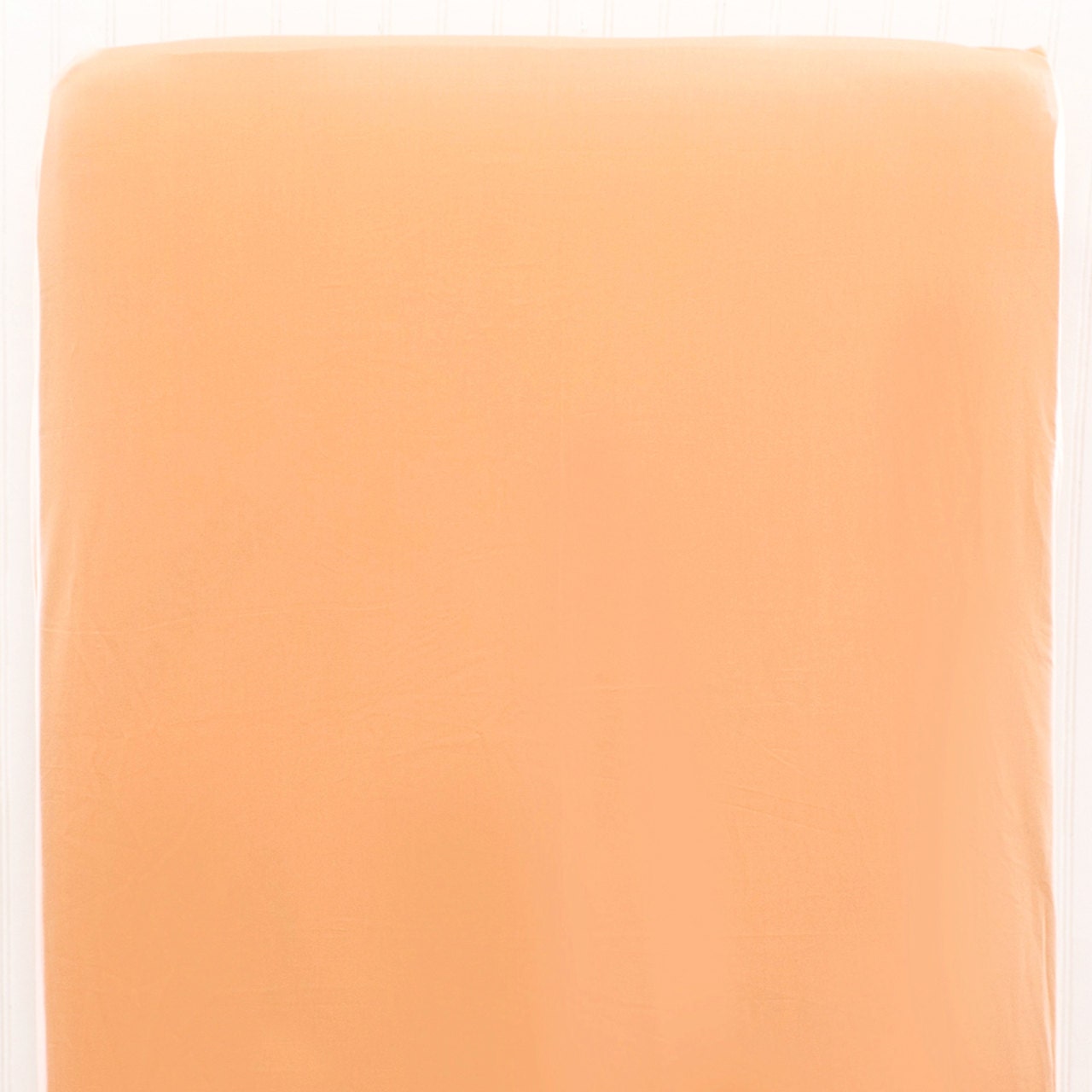Solid Peach Cotton Fitted Crib Sheet by ThreeWishesBeddingCo
