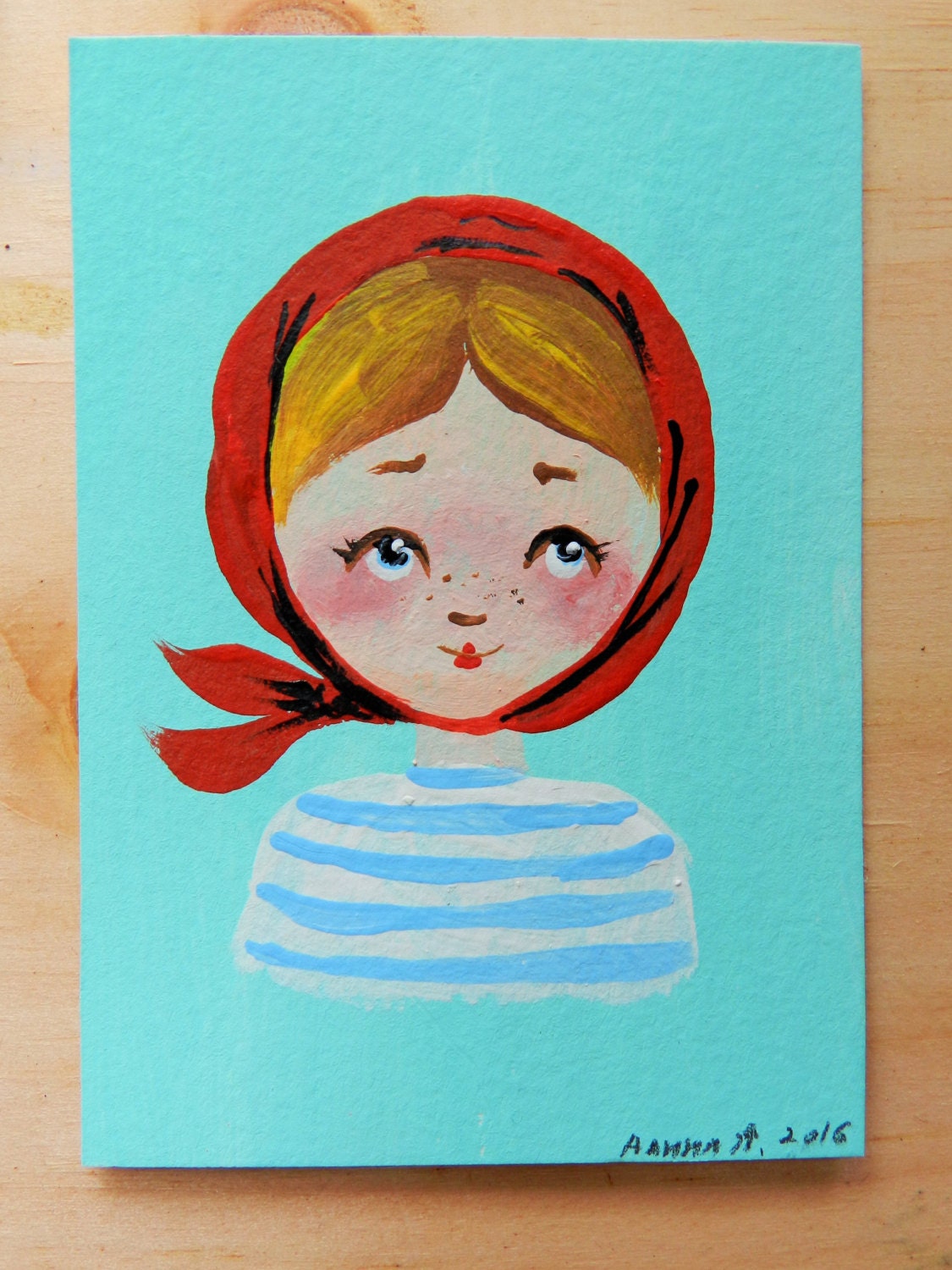 ACEO card Artist trading card original painting acrylic