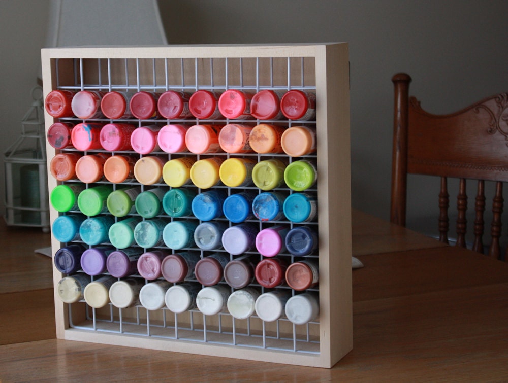 Craft Paint Storage Rack Holds 81 2 oz Bottles of Paint