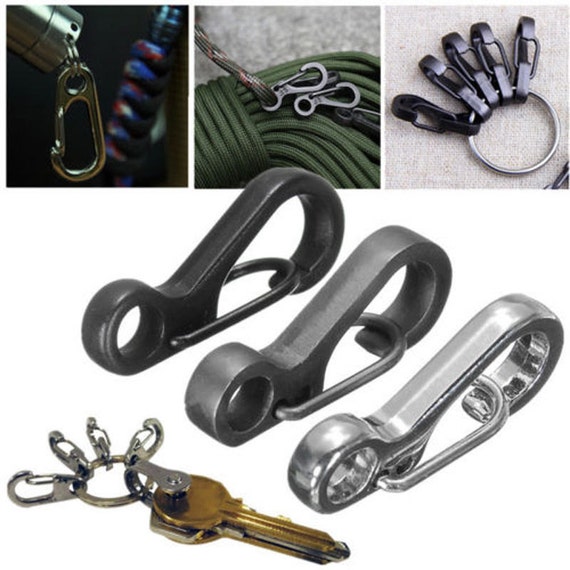 EDC mini carabiner clips 8pc Metal Paracord Basha Tarp