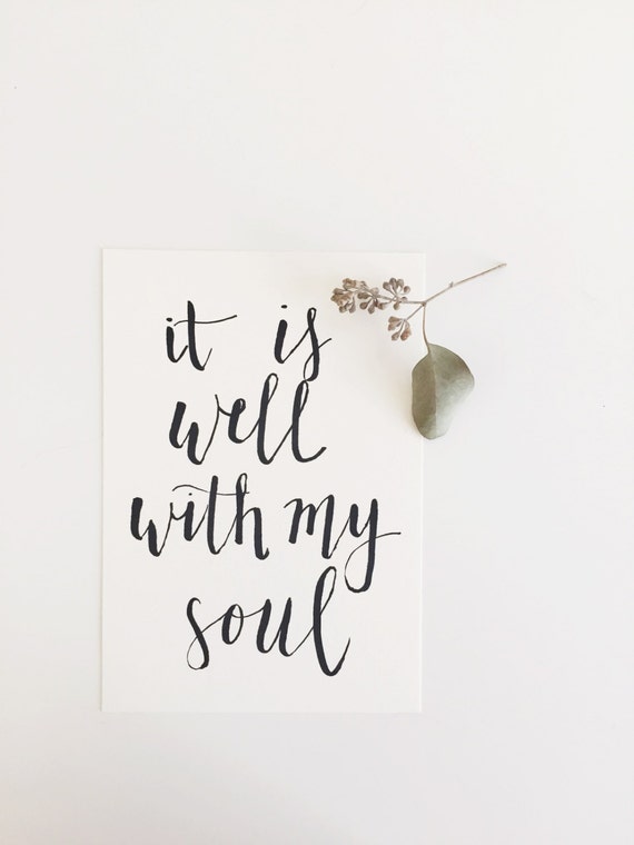 It is well with my soul Print Lyric Print