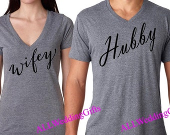Hubby Shirt, Wifey Hubby shirts, Hubby T shirt, Groom to Be, Groom shirt, Wedding Gift, Bachlorette Gift, ALLWeddingGifts