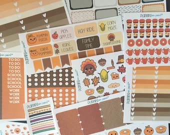 SALE!! The Ultimate Fall October Vertical Erin Condren Planner Stickers Kit!