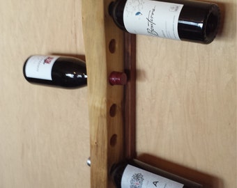 Wine Rack - Wall Hung, Walnut Wood