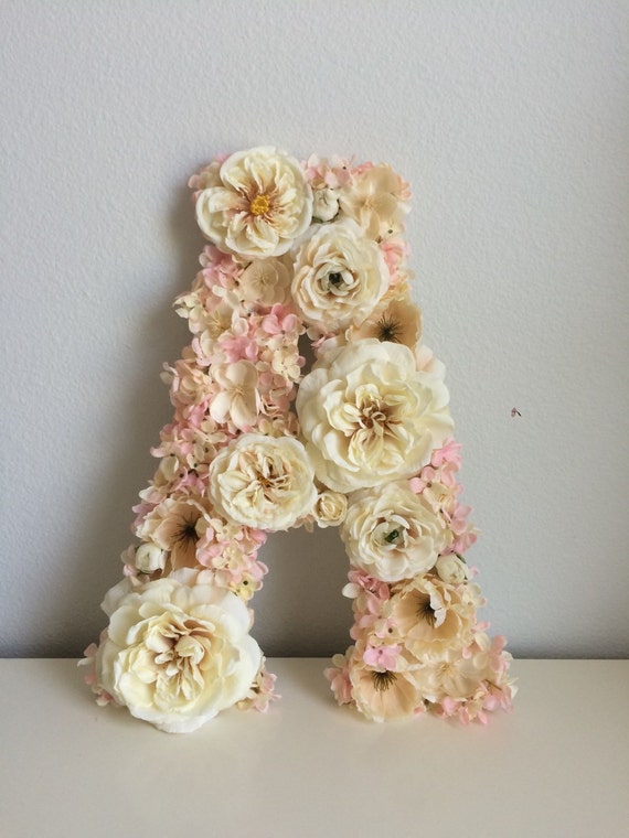 Custom 18 Silk Floral Letter Decoration for by LoveAndPetals