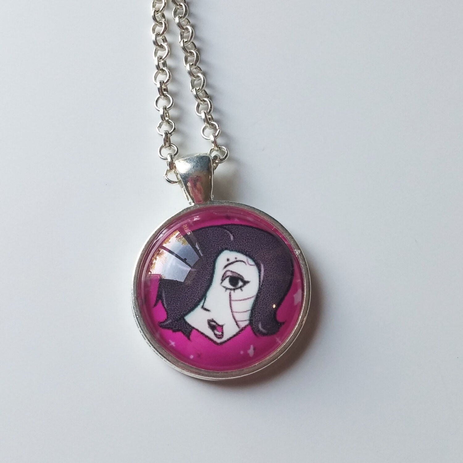 Undertale Mettaton Glass Pendant Necklace