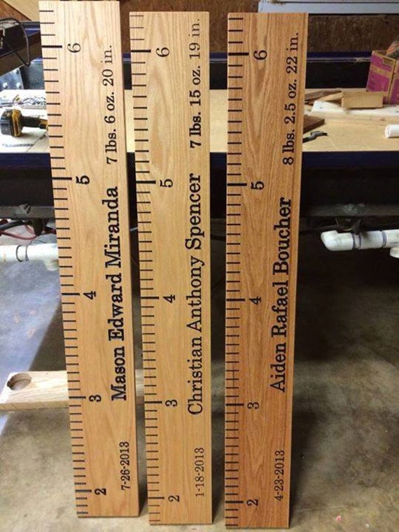 Growth Ruler by ClintonsCarvings on Etsy