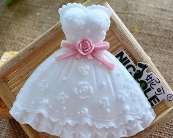 Girl Dress Polymer Clay Mold Fondant Molds Chocolate Mold Flexible Silicone Handmade Fimo Resin Baking Tools F0799