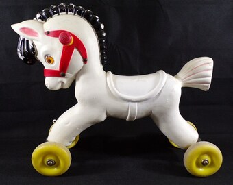 VINTAGE RETRO PETIT Cheval Poney Jouet Ancien Années 60 70 ? Pouet