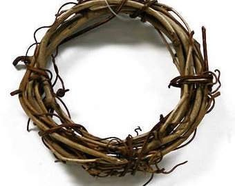 12 Grapevine Napkin Rings 3", Natural Miniature Wreaths