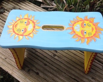 OOAK child's pine stool