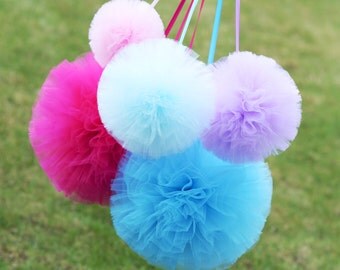 small tulle poms etsy small tulle poms etsy