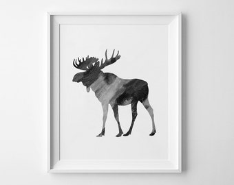 Printable Art The Moose Moose Antlers Moose Country
