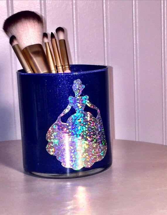 Cinderella inspired glass makeup brush holder by TheVanityFlair