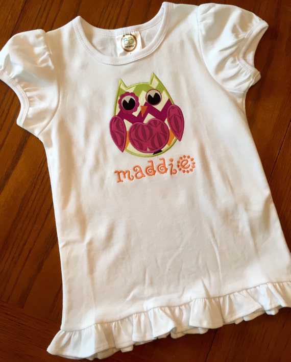 Little Girls' Appliqué Owl TShirt
