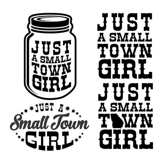 Download Georgia Just a Small Town Girl Cuttable Designs SVG DXF EPS
